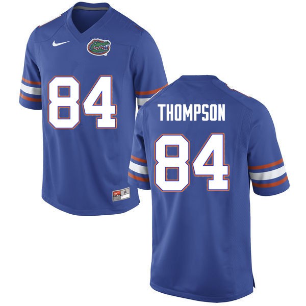 Men #84 Trey Thompson Florida Gators College Football Jersey Blue